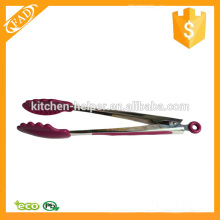 FDA Standard Different Color Stainless Steel Silicone Tipped Tong